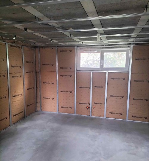 Placo garage Après